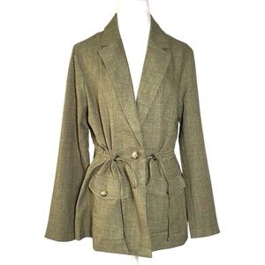Soho Green Tailored Blazer with Belted Waist MSRP $60.00 Size M